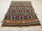 Grand Tapis Kilim Vintage en Laine de Shabby Maroc 218x145 cm 1