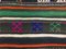 Large Vintage Turkish Moroccan Shabby Wool Kilim Rug 218x145 cm 8