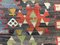 Türkischer Mittelgroßer Vintage Shabby Kilim Teppich aus Marokko in 180x125cm Größe 9
