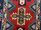 Tappeto tribale vintage colorante con superficie a forma di tacchino 195x128 cm, Turchia, Immagine 6