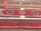 Vintage Turkish Moroccan Medium Sized Square Shabby Wool Kilim Rug 141x135cm, Image 8