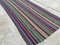 Alfombra Kilim turca vintage de lana con colmillos 360x170 cm, Imagen 4