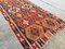 Tappeto Kilim vintage di lana squarciata 358x164 cm, Turchia, Immagine 4