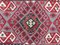 Großer Türkischer Vintage Marokkanischer Kilim Wollteppich mit Schindeln 220x127cm 5