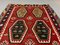 Grand Tapis Kilim Vintage Rouge et Noir, Turquie 7