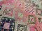 Alfombra Kilim Runim turca vintage grande en negro y rosa 453x130 cm, Imagen 5