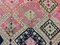 Alfombra Kilim Runim turca vintage grande en negro y rosa 453x130 cm, Imagen 6