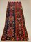 Large Vintage Turkish Red and Navy Wool Kilim Runner Rug 264x110 cm 1