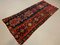 Grand Tapis Kilim Runner Vintage Rouges et en Laine Marine, Turquie, 264x110 cm 2