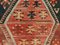 Large Vintage Turkish Red Wool Kilim Runner Rug 250x101 cm, Immagine 4