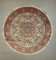 Vintage Indian Round Beige, Green and Pink Silk Rug 220 cm 1