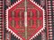 Vintage Middle Eastern Traditional Handmade Wool Rug 183x103cm, Image 7