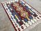 Vintage Turkish Oushak Shabby Wool Kilim Rug 180x118cm 4