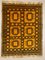 Tapis Tribal Vintage en Laiton Noir et Or Afghan 200 x 151 cm 1