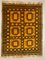 Vintage Afghan Gold and Black Wool Tribal Rug 200 x 151 cm, Image 1