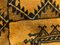 Afghanischer Teppich in Gold & Schwarzem Wollstoff 200 x 151 cm 8
