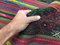 Türkischer Vintage Kelim-Teppich mit schubbeliger Wolle 130x75cm 8