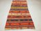 Small Vintage Turkish Shabby Chic Kilim Runner Rug 1