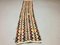 Vintage Turkish Narrow Shabby Chic Kilim Runner Rug 1