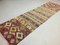 Vintage Turkish Narrow Shabby Chic Kilim Runner Rug 2