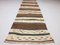 Vintage Turkish Narrow Shabby Chic Kilim Runner Rug 1