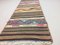 Vintage Turkish Narrow Shabby Chic Kilim Runner Rug, Image 6