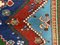 Blau-Roter Vintage Kazak Teppich von Shirvan 6