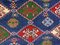 Blau-Roter Vintage Kazak Teppich von Shirvan 9