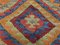 Grand Tapis Bakhtiari Kilim Vintage en Laine Rouge, Noire et Marron, Turquie 6