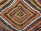 Grand Tapis Bakhtiari Kilim Vintage en Laine Rouge, Noire et Marron, Turquie 5