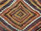 Großer türkischer Bakhtiari Kilim Teppich aus türkischer roter, schwarzer & brauner Wolle 5