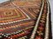 Grand Tapis Bakhtiari Kilim Vintage en Laine Rouge, Noire et Marron, Turquie 9