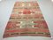 Grand Tapis Kilim Country Home Vintage en Laine, Turquie 1