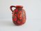Large German Red Vase from Scheurich, 1960s 4