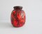 Grand Vase Fat Lava Rouge Verni de Scheurich, Allemagne, 1960s 5