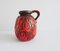 Grand Vase Fat Lava Rouge Verni de Scheurich, Allemagne, 1960s 1