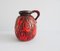 Large German Red Glazed Fat Lava Vase from Scheurich, 1960s 1
