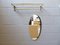 German Aluminum Hall Wardrobe and Gold Mirror Set, 1950s, Set of 2, Image 1