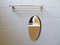 German Aluminum Hall Wardrobe and Gold Mirror Set, 1950s, Set of 2 9