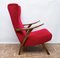 Oxblood Red Lounge Chair, 1950s, Image 10