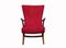 Oxblood Red Lounge Chair, 1950s, Image 12