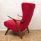 Oxblood Red Lounge Chair, 1950s, Image 3
