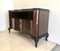 Sideboard aus Dunklem Holz & Glas, 1950er 1