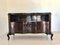 Dark Wood & Glass Sideboard, 1950s 4