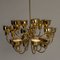 Brass Chandelier by Hans Bergström for Ateljé Lyktan, 1940s, Image 8