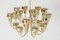 Brass Chandelier by Hans Bergström for Ateljé Lyktan, 1940s, Image 3