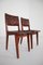Woven Leather Model No. 666 Side Chairs by Jens Risom for Knoll, 1940s, Set of 2 2