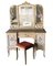 Swedish Desk with Mirror & Stool, 1920s, Set of 2, Image 1