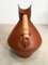 Große Studio Keramik Terrakotta Krug Vase mit Bambus Griff, 1950er 6