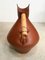 Large Studio Pottery Terracotta Jug Vase with Bamboo Handle, 1950s 6